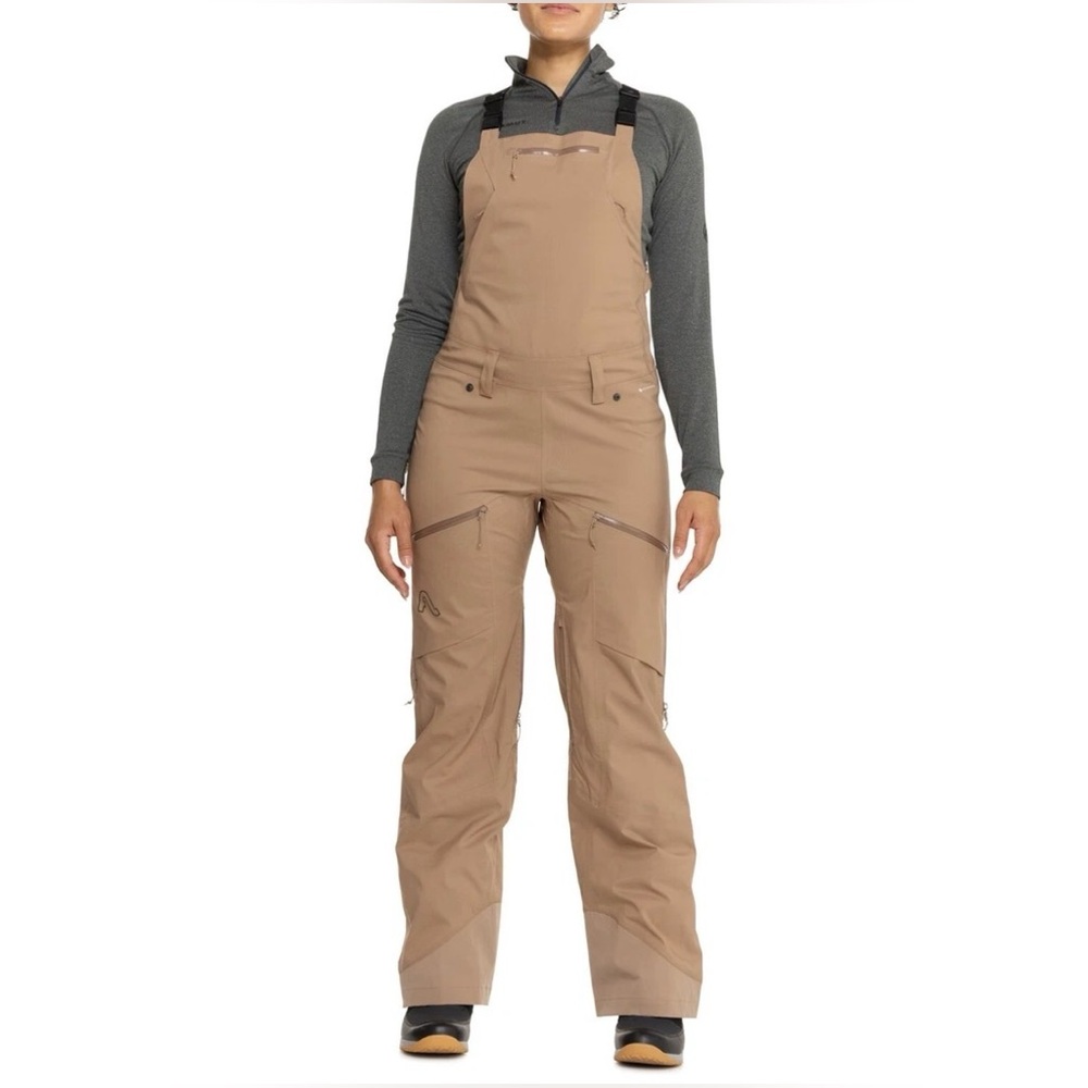 FLYLOW Foxy Womens XL Bibs Snowboard/Ski/Winter Pants Chai $430